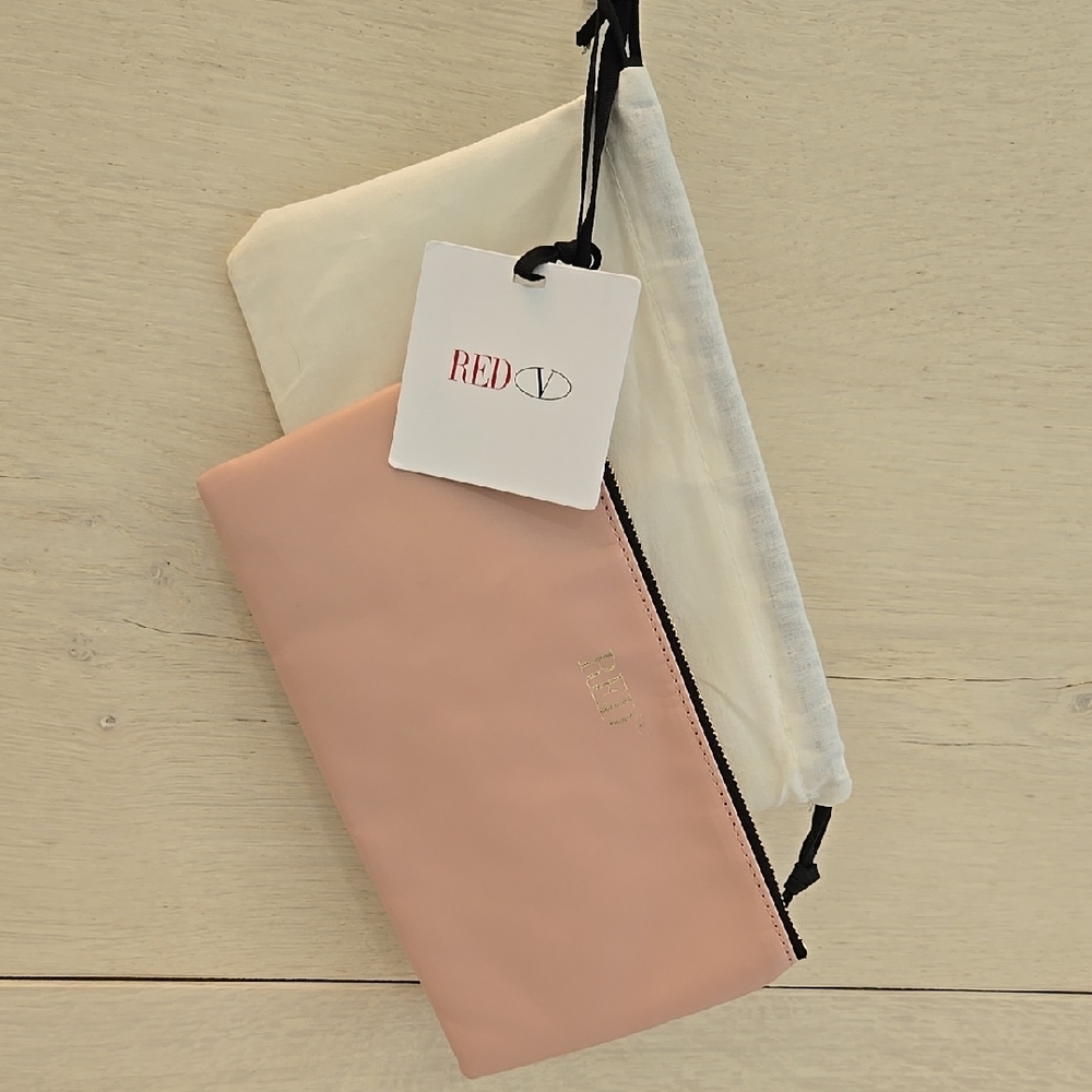 RED Valentino Pink Leather Clutch